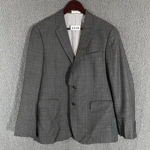Todd Snyder Mayfair 100% Wool Plaid Sport Coat Blazer - Men's Size 40 S - Gray